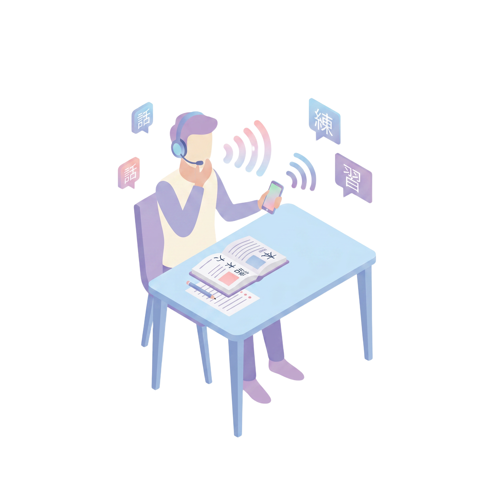 話して練習イラスト